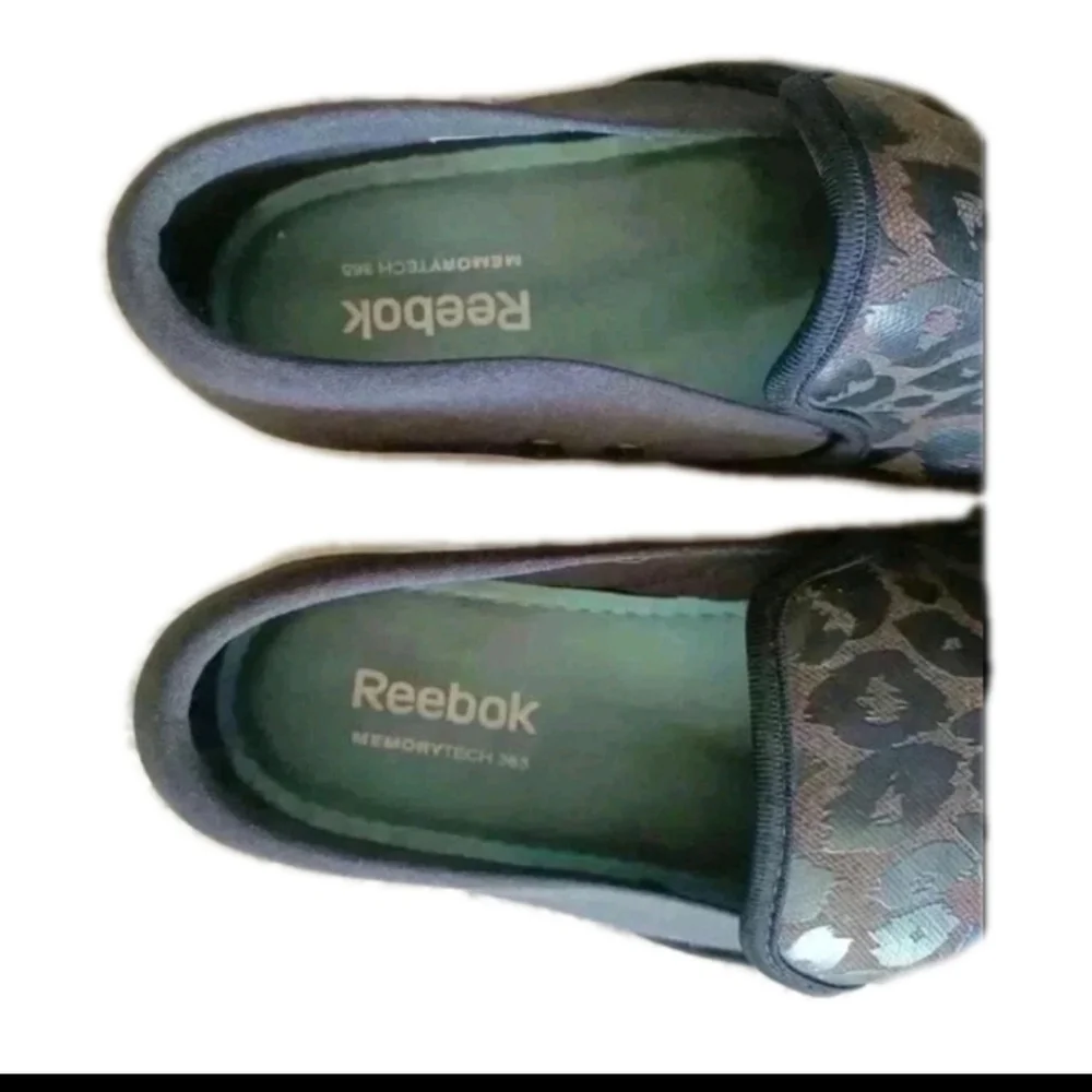 Reebok Memory Tech 365 Women's Leapord Print Slip On Comfort Trendy Shoe 9